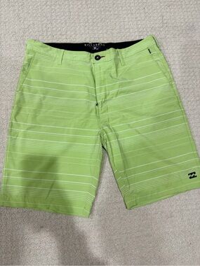 Billabong Lime Green Men's Swim Trunks/Shorts with Stripe Detail